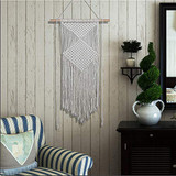 Woven Macrame Wall Hanging Natural Cotton Handmade Woven Tapestry Art Home Wall Decor 42x57.5in: