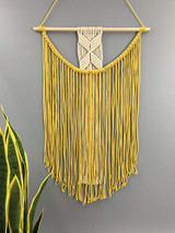 Boho Handmade Macrame Wall Hanging Bedroom Tapestry,15.7 x 27.5 Inches,