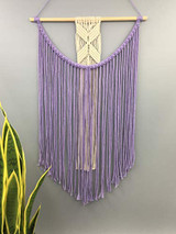 Boho Handmade Macrame Wall Hanging Bedroom Tapestry,15.7 x 27.5 Inches,