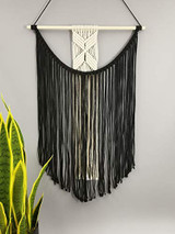 Boho Handmade Macrame Wall Hanging Bedroom Tapestry,15.7 x 27.5 Inches,