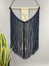 Boho Handmade Macrame Wall Hanging Bedroom Tapestry,15.7 x 27.5 Inches,