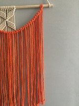 Boho Handmade Macrame Wall Hanging Bedroom Tapestry,15.7 x 27.5 Inches,