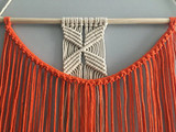 Boho Handmade Macrame Wall Hanging Bedroom Tapestry,15.7 x 27.5 Inches,