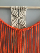 Boho Handmade Macrame Wall Hanging Bedroom Tapestry,15.7 x 27.5 Inches,