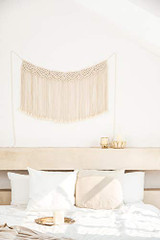 Macrame Woven Wall Hanging Fringe Garland Banner Decor Bohemian Home Decoration for Apartment