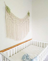 Macrame Wall Hanging Curtain Fringe Garland Banner Boho Wall Decor