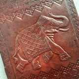 Handmade Elephant Embossed Rustic Travel Journal