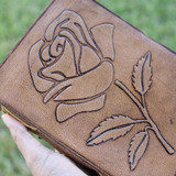 Rose Flower Gratitude Writing Leather Journal
