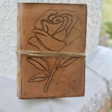 Rose Flower Gratitude Writing Leather Journal