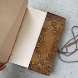 Celestial Triple Moon Leather Writing Journal