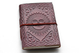 Celestial Sun Bullet Journal Brown Leather