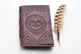 Celestial Sun Bullet Journal Brown Leather