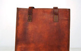 Brown Vintage Leather Tote Bag