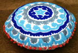 Embroidered Suzani Cotton Round Cushion Pillow Cover Case