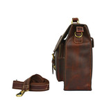 James Leather Messenger Briefcase Bag
