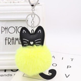 Never Furget Me Pompom Kitty Key Chain