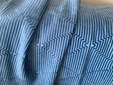 Blue Velvet Upholstery Fabric by the yard / Geometric Velvet fabric / Delft Blue Home Decor Velvet Fabric by the Yard
