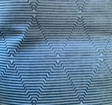 Blue Velvet Upholstery Fabric by the yard / Geometric Velvet fabric / Delft Blue Home Decor Velvet Fabric by the Yard