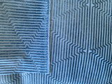 Blue Velvet Upholstery Fabric by the yard / Geometric Velvet fabric / Delft Blue Home Decor Velvet Fabric by the Yard