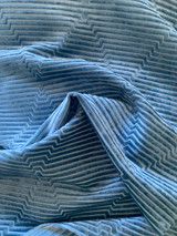 Blue Velvet Upholstery Fabric by the yard / Geometric Velvet fabric / Delft Blue Home Decor Velvet Fabric by the Yard
