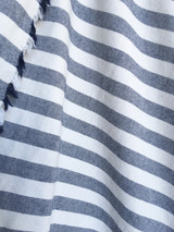 Navy Cream Striped Fabric by the yard / Home Decor Fabric / Cotton Upholstery Fabric / Medium weight fabric / French Stripe Fabric