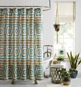 Preorder Justina Blakeney Hypnotic Shower Curtain: Teal