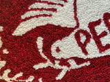 Tasseled Peace Dove Hooked Pillow