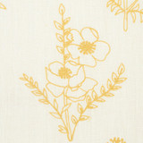 Embroidered Floral Schumacher Fabric / 54" wide Fabric / Yellow fabric by the yard / Home Decor Fabric / Yellow Schumacher Fabric