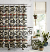 Preorder Justina Blakeney Hypnotic Shower Curtain: Black
