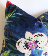 Evening Orchids Velvet Decorative Pillow Cover or Euro Sham