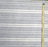 Grey Cream Stitched Fabric by the yard / Home Decor Fabric / Ticking  Upholstery Material / Grey Stripe Fabric / Light Upholstery Fabric