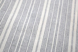 Grey Cream Stitched Fabric by the yard / Home Decor Fabric / Ticking  Upholstery Material / Grey Stripe Fabric / Light Upholstery Fabric