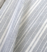 Grey Cream Stitched Fabric by the yard / Home Decor Fabric / Ticking  Upholstery Material / Grey Stripe Fabric / Light Upholstery Fabric