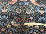Strawberry Thief: Velvet William Morris Upholstery Fabric by the yard / Historic Velvet Home Fabric / High End Upholstery Velvet