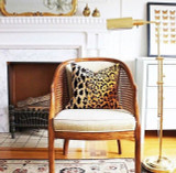 Leopard Velvet Cushion Cover / Velvet Cheetah Pillow / Self Piped Pillow Cover option / Jamil Natural / Hollywood Regency Pillow