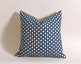 Betwixt Lumbar Pillow: Blue and Cream Pillow Cover / Schumacher Pillow / Schumacher Indigo Betwixt Pillow 12x18 12x21 14x36 16x24