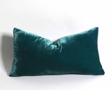 Silk Velvet Pillow Cover / Silk Velvet Teal Pillow Cover / Turquoise Velvet 18x18 20x20 22x22 24x24 26x26 Pillow Covers