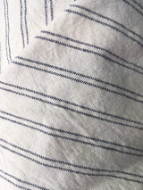Navy Lumbar Pillow 12x18 / Farmhouse 12x21 / Blue Lumbar Zippered Pillow Cover / Indigo Cream Rectangular Pillow / 12x18 Stripe Pillow cover