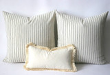 Navy Stripe pillow cover / Navy Cream 20x20 pillow or 9 other sizes / Blue pillow covers / Farmhouse Striped Pillow / French pillow Cover