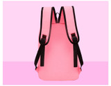 4pcs/set Women Backpack - Cat Printing Canvas School Bags For Girls