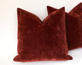 Brick Red Velvet Pillow Cover / Oxblood Pillow Cover / Southwestern Pillow / Rust Red Pillow Cover