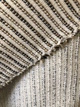 Upholstery Fabric by the yard / Jute stripe fabric / Beige Home Decor Fabric / Woven Taupe Fabric / 1/4" Stripe Fabric