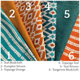 Orange Performance Fabric / Pumpkin Upholstery Fabric by the Yard / Home Decor Fabric / Orange Woven Upholstery / Solid Orange Upholstery