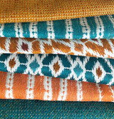 Teal Ikat Fabric / Turquoise Upholstery Fabric by the Yard / Ikat Home Decor Fabric / Turquoise Woven Upholstery / Ikat Upholstery