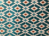 Teal Ikat Fabric / Turquoise Upholstery Fabric by the Yard / Ikat Home Decor Fabric / Turquoise Woven Upholstery / Ikat Upholstery
