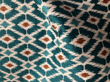 Teal Ikat Fabric / Turquoise Upholstery Fabric by the Yard / Ikat Home Decor Fabric / Turquoise Woven Upholstery / Ikat Upholstery