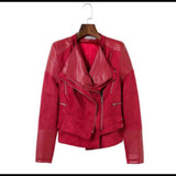 Spliced Faux Leather Suede Jacket Women Black Moto Coat Punk Camel Suede Jaquetas Couro Casaco Chaquetas PU Slim Jacket