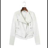 Spliced Faux Leather Suede Jacket Women Black Moto Coat Punk Camel Suede Jaquetas Couro Casaco Chaquetas PU Slim Jacket