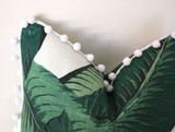 Banana Leaf pillow cover / Linen Pillow Cover / Fringe Pillow Case 12x21 16x16 18x18 20x20 22x22 24x24 26x26 16x24 14x36