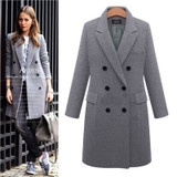 Long woolen coat wool coat in windbreaker Long woolen coat wool coat in windbreaker